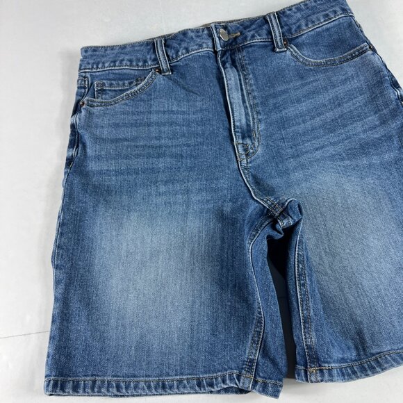 Letter To Juliet Jean Shorts Womens 29* High Rise Bermuda Blue Denim Jorts Tag M - Picture 2 of 16